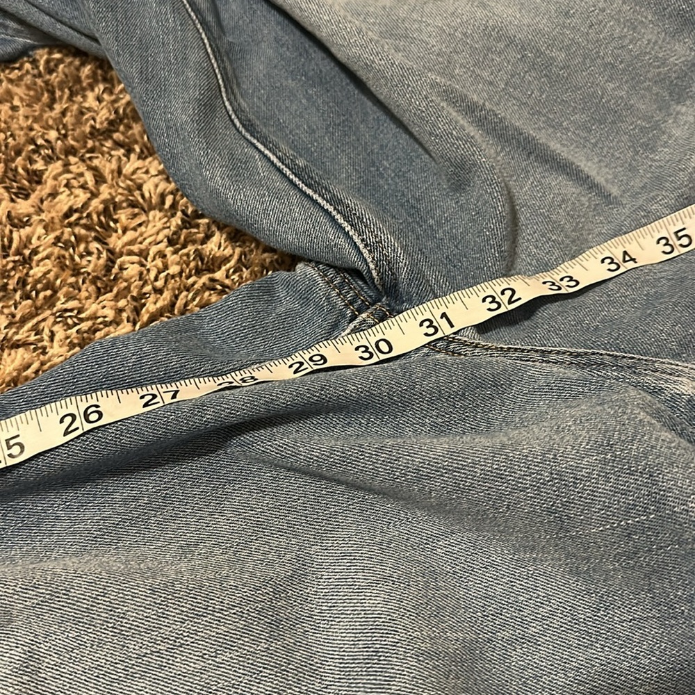 American Eagle Baggy Jean Size 14 Blue Distressed - Picture 8 of 9